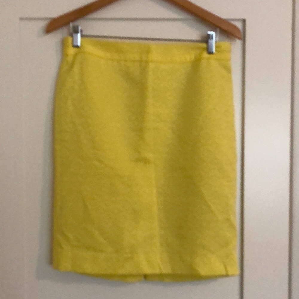 The Limited bright yellow brocade pencil skirt